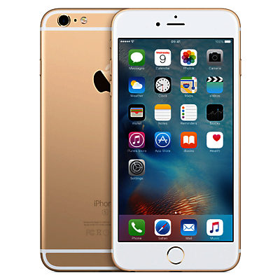 Apple iPhone 6s Plus, iOS, 5.5, 4G LTE, SIM Free, 128GB Gold